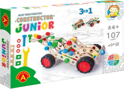 Alexander Toys Constructor Junior - 3×1 - Sportwagen - 107st