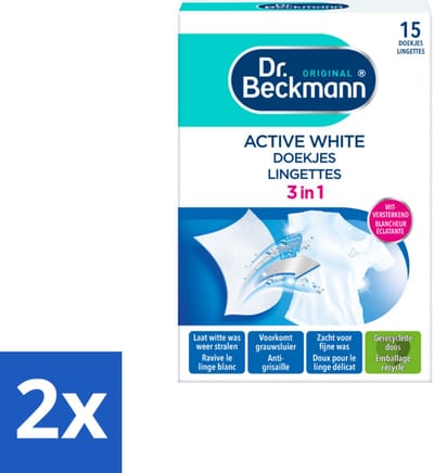 Dr. Beckmann Active White Sheets 15 stuks per verpakking - Voordeelverpakking - 2 stuks
