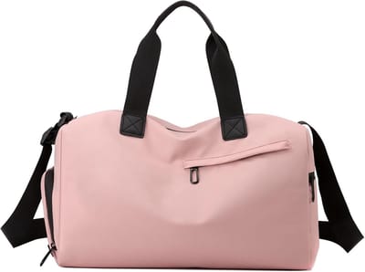 longziming - Sporttas - Met Schoenenvak - En Natvak - Lichtgewicht Waterdichte Reistas - Fitness - Tas - Voor Sport Zwemmen - Reizen Dames Heren - Roze
