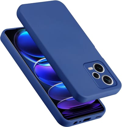 Cadorabo Hoesje geschikt voor Redmi Note 12 Pro Plus 5G in LIQUID BLAUW - Beschermhoes gemaakt van flexibel TPU silicone Case Cover