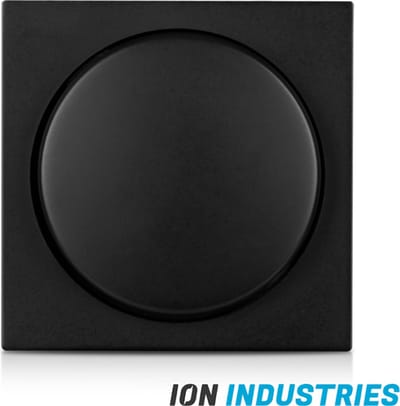 ION Industries - V1/J1 centraalplaat met knop - dimmer - 55 x 55 mm - Mat Zwart