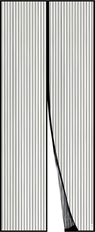 Apalus Magnetische Vliegengordijn, Hordeur, Gemakkelijk Doorlopen, Sterk Gaas, 28 Magneten van Boven naar Beneden Ultra Seal Magneten Sluiten Automatisch (90x210CM, Zwart)