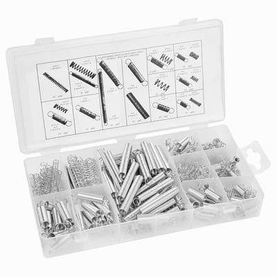 Veer Assortiment Set - Veren Kit - Reparaties Uitvoeren - 20 Maten - 200 Stuks - Metaal