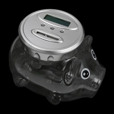 Dailygoods- Spaarpot Digitale Telfunctie - Grote Capaciteit 1,8L - Spaarpot Volwassenen - Spaarpot Kind - Spaarpot Kluis - Kunststof, Transparant