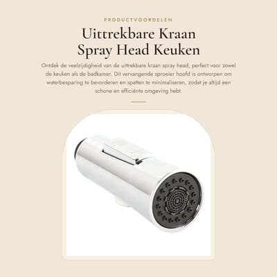 Dailygoods- Kraansproeier Uittrekbaar - Kraan Opzetstuk - Keukenkraan - Douchekop - Waterbesparend - Hoogwaardig ABS - Kraanmondstuk