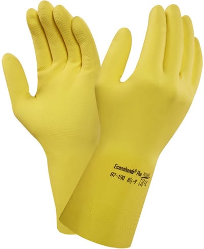 Ansell 87-190 Latexhandschoen Geel M (7,5-8) - 10 stuks