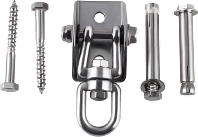 Plafondhaak - Schommelhaak Ophanging - Hangstoel Ophangen - 360 Graden Draaibaar - 450 kg Belasting - Zilver