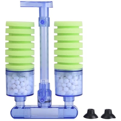 Aquariumfilter Luchtpomp Spons Biochemisch Zuurstofpomp voor Mini Aquarium Benodigdheden(XY-2882) beige