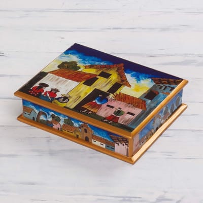 Juwelendoos Geschilderd Glas - Decoratieve Doos - Sieraden Opbergen - Handgeschilderd Design - Niet Gespecificeerd - Multikleur