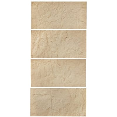 VEVOR 3D wandpanelen, set van 4, 120x60 cm, PU wandbekleding met natuursteenimitatie, wanddecoratie, 2,97 m² oppervlakte, interieurontwerp voor plafonds, slaapkamers, woonkamers en speelkamers, steengeel