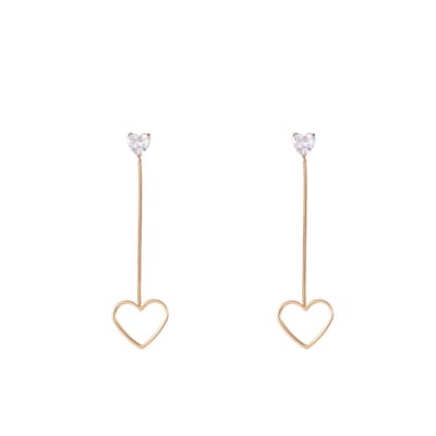 Go Dutch Label Oorknoppen double hart drop Goud