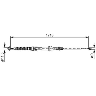 Kabel, parkeerrem BOSCH 1 987 482 378