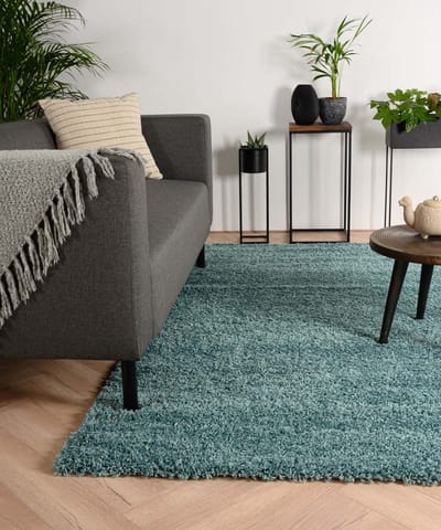 Hoogpolig vloerkleed - Shaggy Trend lichtblauw 200x300
