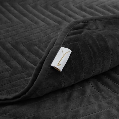 Yellow Ink-Black Sprei Madeline 180x260 cm, gemaakt van 100% Polyester