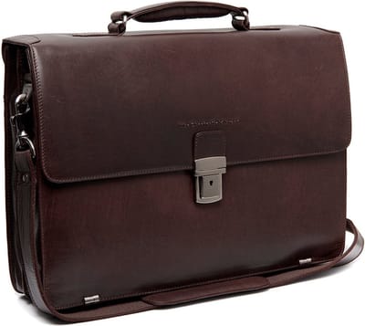 The Chesterfield Brand Business tas Laptoptas met laptopvak Salvatore Laptopbag Brown Donkerbruin