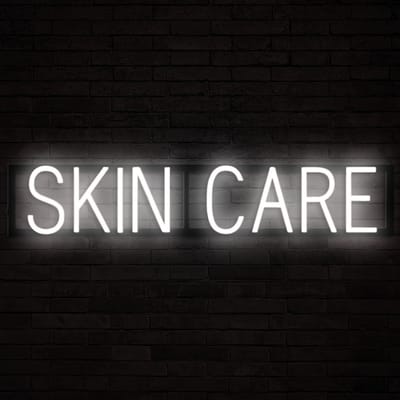 SKIN CARE - Lichtreclame Neon LED bord verlicht | SpellBrite | 79,44 x 16 cm | 6 Dimstanden & 8 Lichtanimaties | Reclamebord neon verlichting