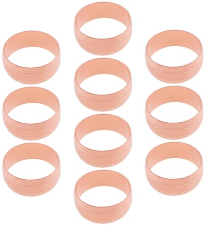 Dailygoody - 10st Koperen Compressie Olives - Voor 15mm Leidingen - Betrouwbare Aansluitingen - Geschikt voor Water en Gas - Hoogwaardige Ferrules - I...