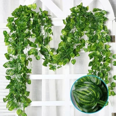 1 ST 2,2M Kunstplanten Huisdecoratie Groene Zijden Hangende Klimop Nep Bladeren Slinger Bladeren Voor Bruiloft Feest Kamer Tuin Decoratie L