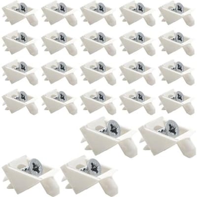 Plankhouders 24 stuks wit met schroeven voor IKEA systemen