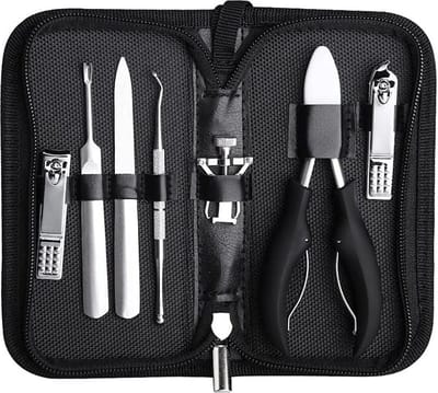 Igoods 7-delige Pedicure en Manicure Set - Nagelknipper - Pedicureset - Nagelvijl - Nageltang - Kalknagel - Teennagelknipper
