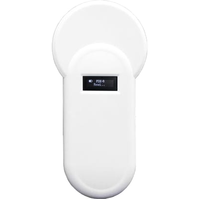 Lecteur portatif tenu dans la main de puce d'animal de H01-T 134.2KHz 134.2KHz lecteur d'étiquettes d'animaux affichage OLED FDX-B blanc