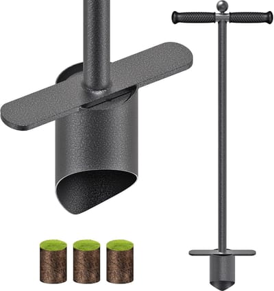 Dailygoody - Bollenplanter - Tuingereedschap - Lange steel - Gazonplugger - Bloembollen planten - Geschikt voor tulpen en narcissen - 87cm
