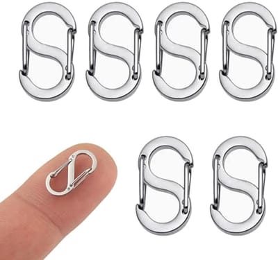 Mini Karabiners - Sluitingen Ketting Armband - Sieraden Maken - Roestvrij Staal - 6 stuks - Zilver