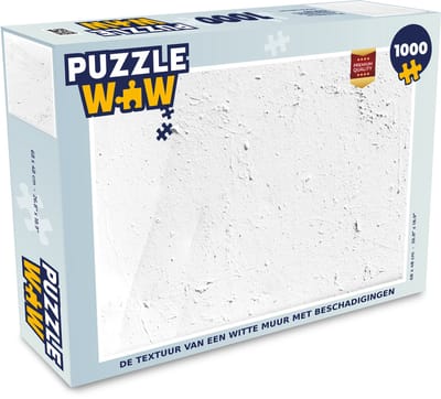 Puzzel Muur - Wit - Verf - Legpuzzel - Puzzel 1000 stukjes volwassenen