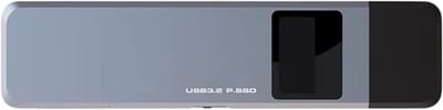 Vingerafdruk Versleutelde Portable SSD 256GB – USB 3.2 Externe Harde Schijf, Beveiligde Flash Drive met Schrijfbeveiliging