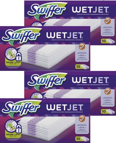 Swiffer WetJet - Reinigingsdoekjes - 4 x 10 Navullingen