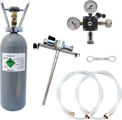 Accessoirepakket voor Biertap 1-kraans - met 5L adapter, Bierslang 7mm en CO2 Fles 2,0 kg