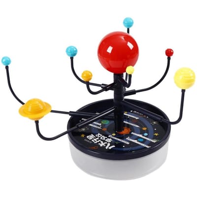 1 Set Zonnestelsel Negen Planeten Model Wetenschapskit Doe-het-zelf Montage Ouder-Kind Interactie Planetarium Speelgoed Educatief Speelgoed black