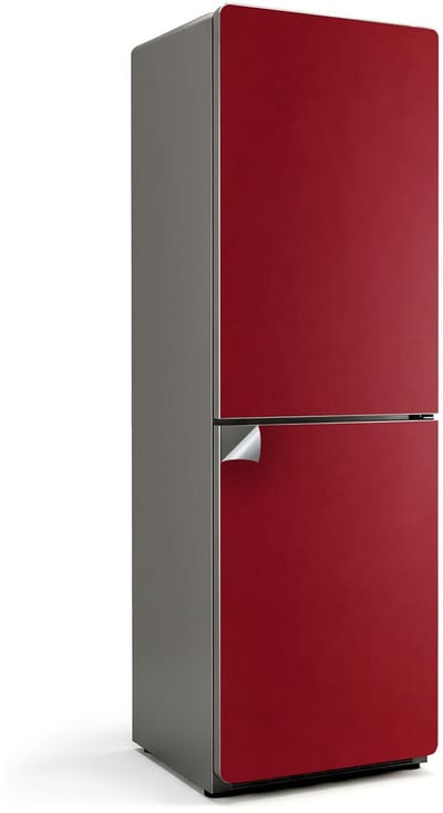 Wallfluent Koelkaststickers - Bourgondië Koelkast Folie - 60 cm x 190 cm - Bourgondië Koelkaststickers - Zelfklevende Koelkaststicker - Koelkast Opknappen Sticker - Koelkast Wrap - Koelkast Makeover