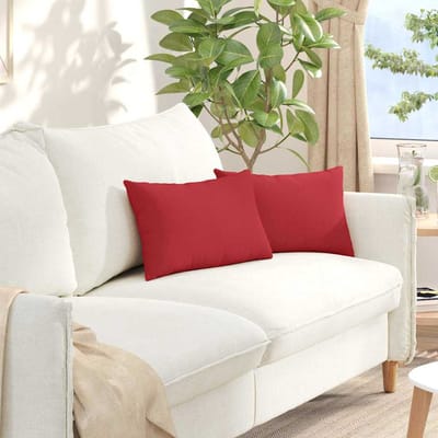 vidaXL - Zitkussens - 2 - st - Stof - Rood - 50 - x - 30 - cm