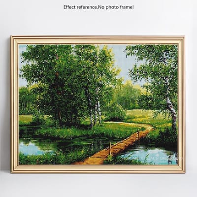 Peinture diamant 5D à faire soi-même, paysage d'été, mosaïque de diamant, broderie au point de croix 20X30CM