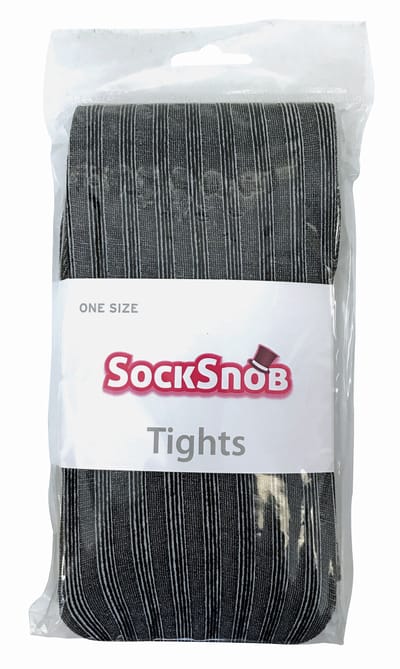 Sock Snob Dames80 denier ondoorzichtig patroon panty's - Geribbeld B / w