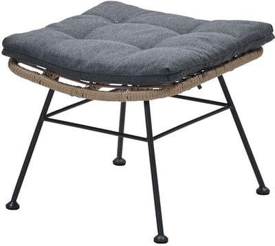 Voetenbank voor Luna/Libelle - natural rotan - mystic grey