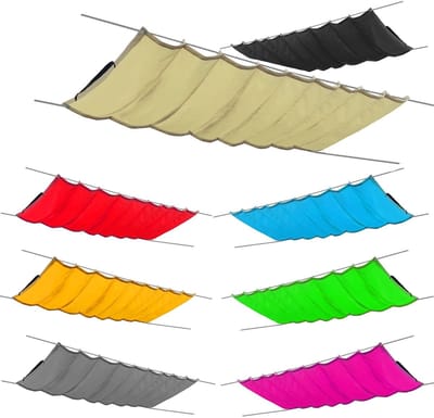 Unyqoos® Tuintent Zeil voor Optimale UV-bescherming, Waterafstotend en Verstelbaar, 150 x 200 cm, Beige