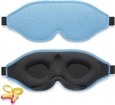 NBAP® Oogmasker Slaap - Slaapmasker Vrouwen & Mannen - Extra Zacht -Blauw