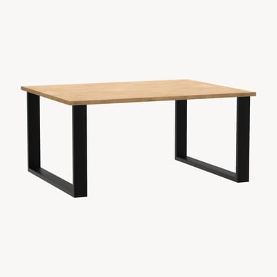 Stalen onderstel U tafelpoot set van 2 meubelpoot 40x66 cm zwart [en.casa]