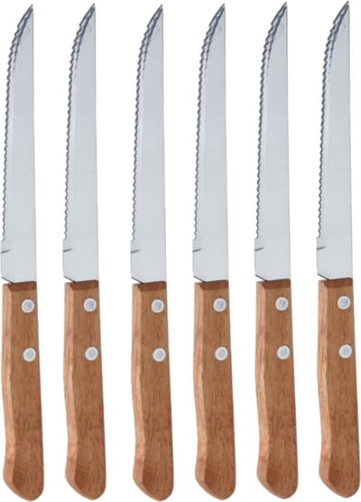 Steakmessen/vleesmessen bestek - 12x stuks - 21 cm - Keuken - Vlees snijden - Scherpe messen
