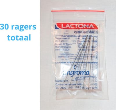 Lactona Interdentaal Ragers - X-Large 10mm - Transparant - 6 gripzak x 5 stuks - Voordeelpakket