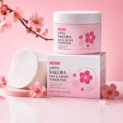 Sakura Toner Pads | Hydraterende Toner Pads , Korean Skincare | Gezichtsreiniging | Make-up Verwijderen |Kalmerende Huidverzorging | Gezichtspads |Hydraterende Gezichtsdoekjes | Koreaanse Skincare | Dagcrème Routine| Nachtverzorging | 40 X pads