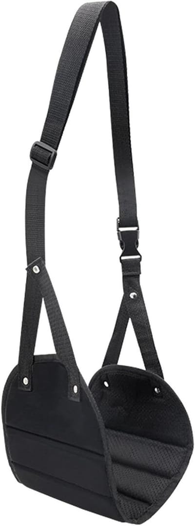 Voetsteun Hangmat - Vliegtuig Voetsteun - Comfortabel Reizen - Verstelbare Riem - 49 x 43.5 cm - Zwart