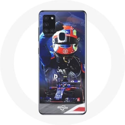 Samsung Galaxy A21S Hoesje Formule 1 Pierre Gasly F1 Racing Driver Rood Blauw