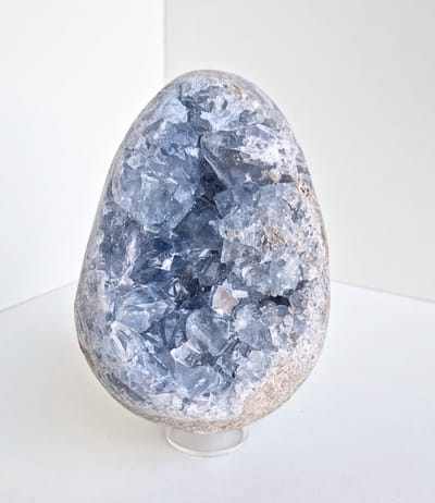 ThaleiaDesign - Celestien ei - Edelstenen en Mineralen - Celestien - Spiritualiteit - Woondecoratie - natuursteen - gemstones - crystals - chakra - ruw - moederdag cadeau - ritual - meditatie - interieur