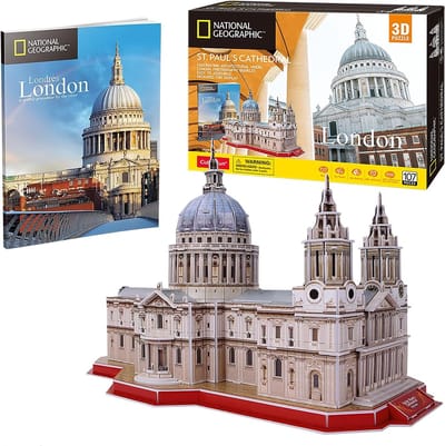 3D Kathedraal Puzzel - Bouwmodel Puzzel - Huis Decoratie - Gedetailleerd Ontwerp - 107 Stukjes - St Paul