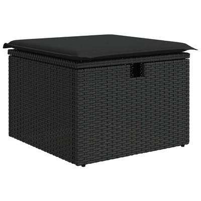 vidaXL - Bankstel - 5 - st - Zwart - poly - rattan
