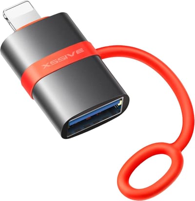 Xssive Geschikt voor Lightning Adapter naar USB-A - USB Stick Kaartlezer - Converter geschikt voor Apple iPhone 14/13/12/11/X/8/7