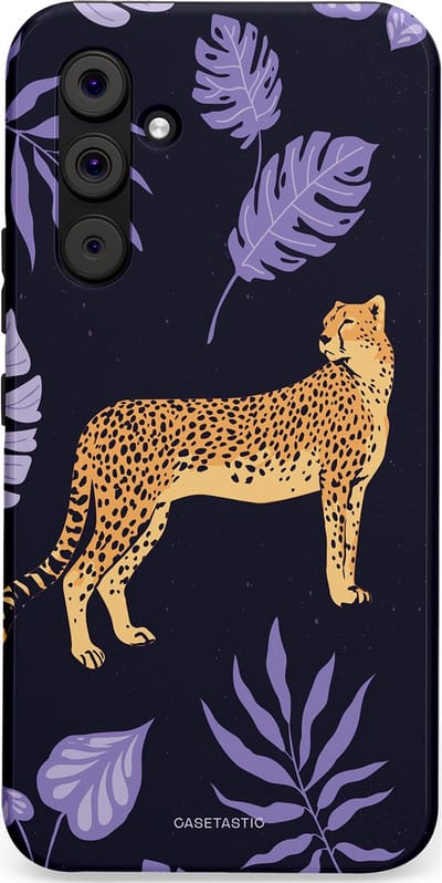 Casetastic Hoesje Geschikt voor Samsung A54 (5G) - Stijlvolle Beschermende Duo-layer Case - Cheetah snelheid